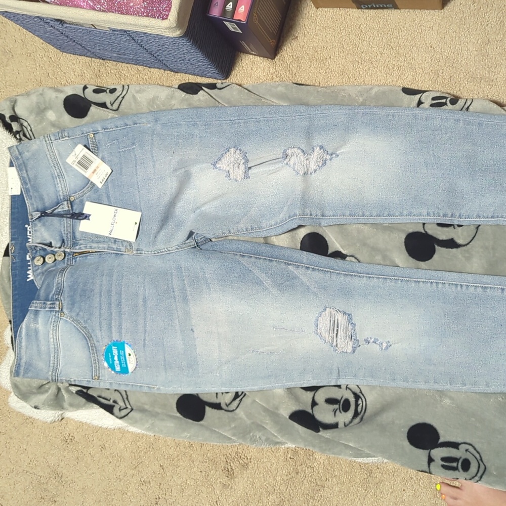 Wallflower distressed jeans NWT